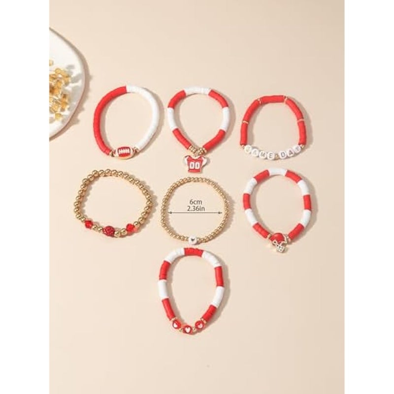 Game Day Football Charm Bracelet: Stackable Sports Jewelry for Moms & Dads - Perfect for Football Fans - Image 3