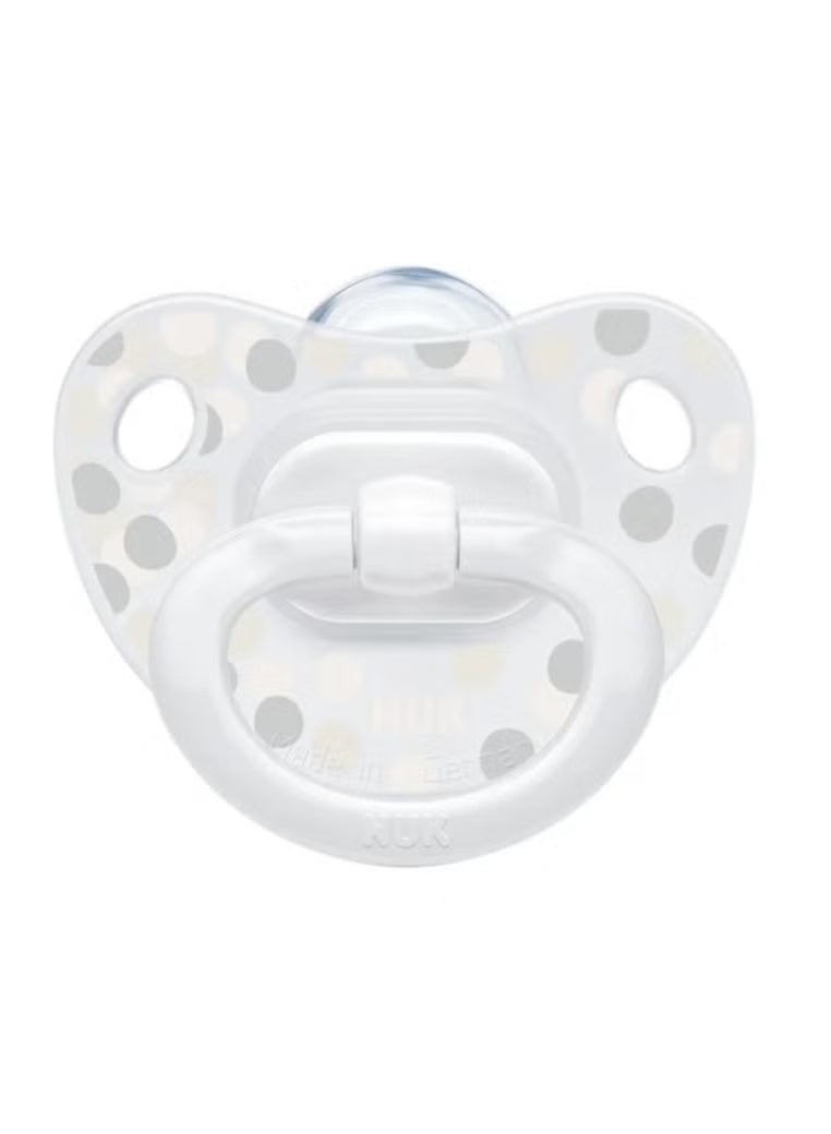 نوك لهاية سيليكون من NUK Happy Days (قطعة واحدة)، من 6 إلى 18 شهرًا - Image 1