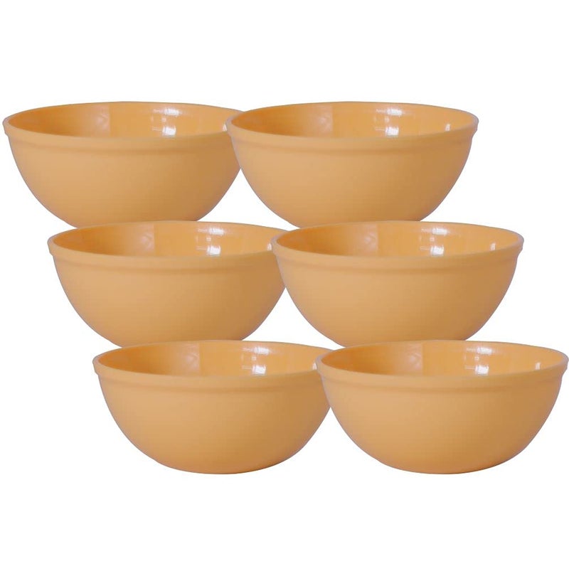 Wonder Sigma 1500 Microwave Safe Multipurpose Plastic Bowl Set, 6 pc Bowl 1300 ml, Yellow Color - Image 1