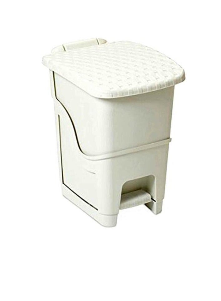 بروماس ديا هوم سلة مهملات بدواسة الروطان ART440 أبيض 6 لتر - Image 1