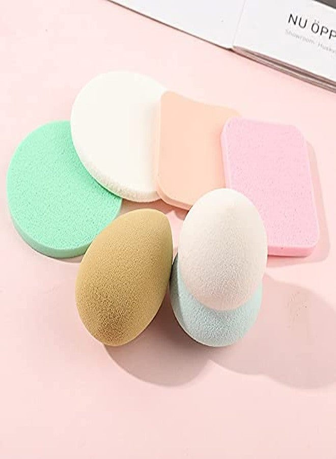 Evaluemart 6-in-1 Beauty Blender Sponge Set for Makeup - Soft, Reusable & Latex-Free Sponges with Puff, Cotton Pad & Foundation Blender - Beauty Product for Women & Girls (Multicolor) - Image 2