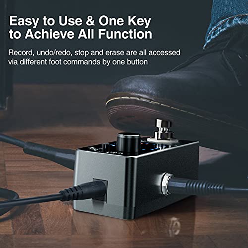 LEKATO Looper Pedal,Guitar Looper Pedal with 9V 0.6A Looper Pedal Power Supply Adapter, Effect Loop Pedal with SYNC & Tuner Function Loop Pedal for Electric Guitar 3 Loops 18 Minutes Record Time - Image 2