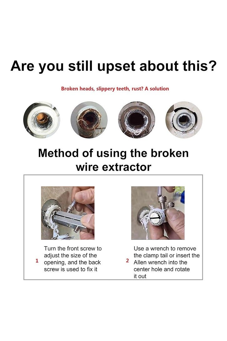 Stripped Screw Extractor Set For Damaged,Screw Remover And Extractor,Broken Screw Removal Tool,Easy Out Bolt Extractor Kit,Broken Water Pipe Extractor - Image 4