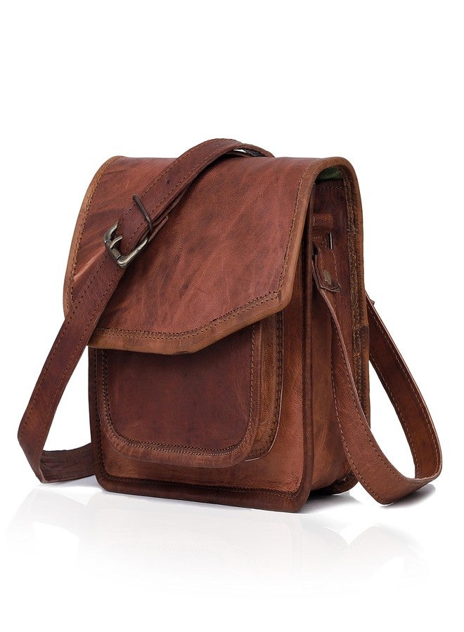 كويرو حقيبة كتف صغيرة مصنوعة يدويًا من الجلد الطبيعي، مناسبة للسفر والعمل، بتصميم كلاسيكي، تتسع لجهاز iPad Pro مقاس 10.5 بوصة، هدية مثالية للرجال والنساء. - Image 3