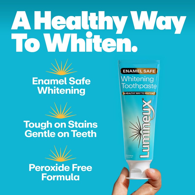 Lumineux Teeth Whitening Toothpaste - Peroxide Free, Enamel Safe for Sensitive Whiter Teeth - Fluoride Free, No Alcohol, Artificial Colors, SLS Free Dentist Formulated - 3.75 Oz - Image 4