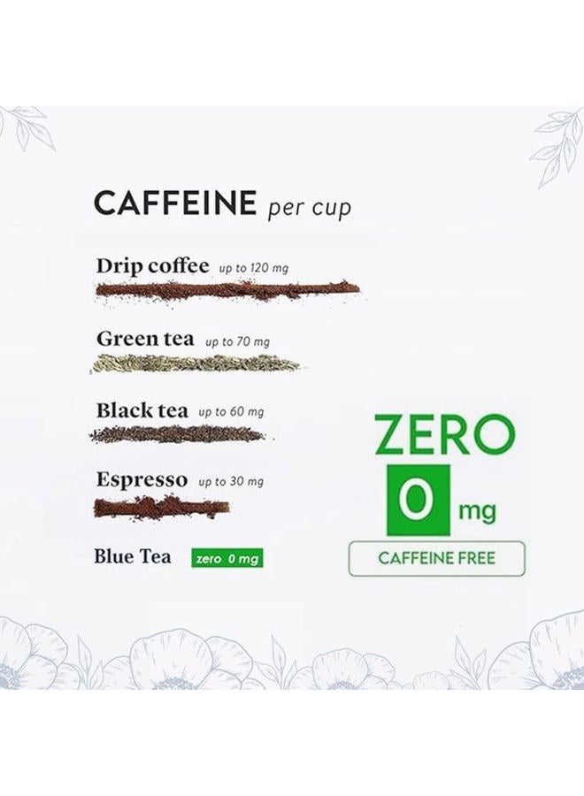 BLUE TEA شاي البابونج - 1.05 أونصة (30+ كوب) سائب | نوم واسترخاء | شاي عشبي - خالي من الكافيين - قائم على الزهور - غير مرير - شاي ليلي | وعاء حيواني قابل لإعادة الاستخدام - Image 3