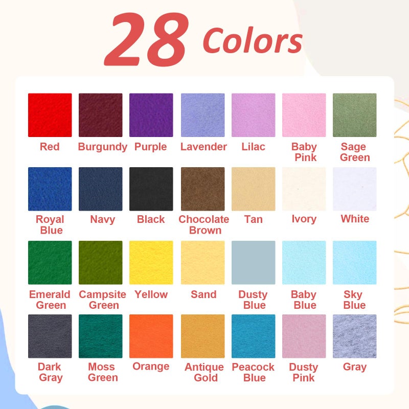 XSEINO Chocolate Brown Large Felt Fabric 72" X 36 "(2 Square Yards), 1.4 mm Thick Soft Felt Fabric Sheet for Crafts, Brown Series Colors Soft Nonwoven Fabric, Fit for Decoration, Sewing, DIY Crafts - Image 3