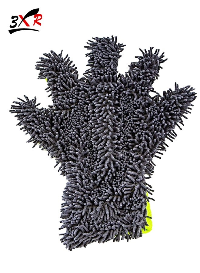 3XR Yuans Palm Shape Ultra Portable Microfiber Car Wash Mitt Multifunctional Car Wash Mitt Anti Scratch Wash Glove 1PCS - Image 1