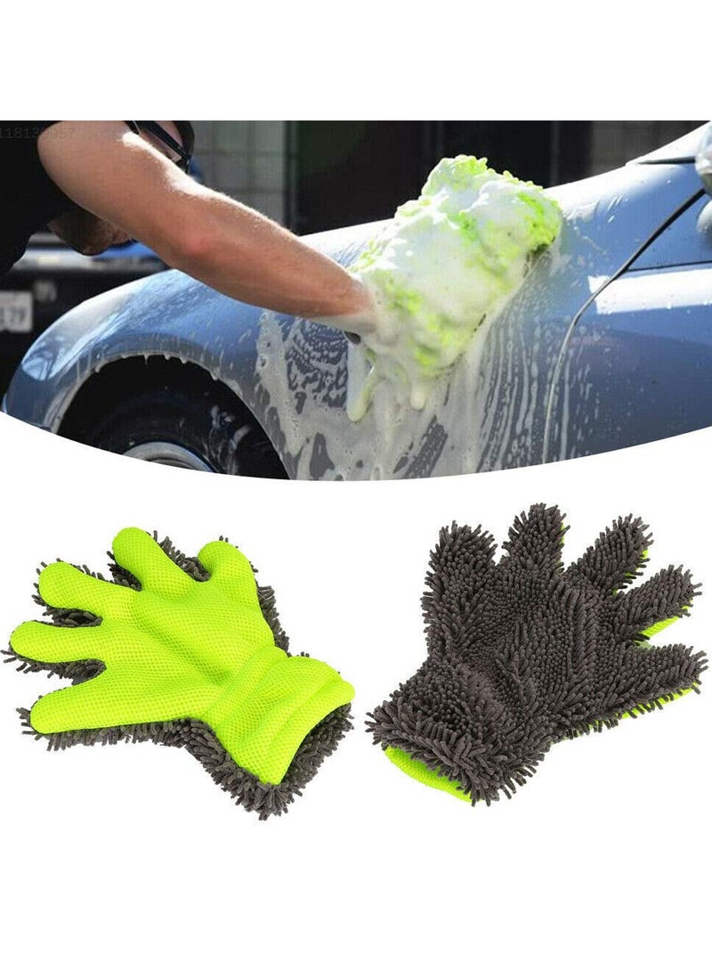 3XR Yuans Palm Shape Ultra Portable Microfiber Car Wash Mitt Multifunctional Car Wash Mitt Anti Scratch Wash Glove 1PCS - Image 5
