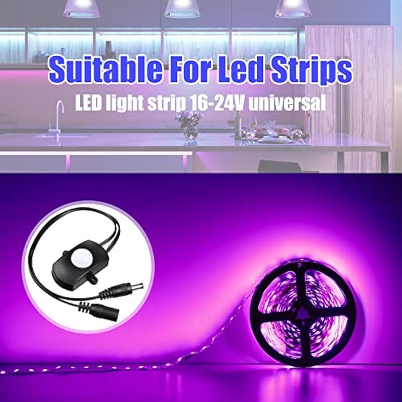 تيار مباشر 5 فولت - 24 فولت 5 امبير بي اي ار يعمل بالحركة مع كيبل اقتران تيار مباشر لشريط اضاءة LED (3 قطع) - Image 3