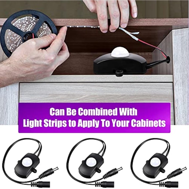 تيار مباشر 5 فولت - 24 فولت 5 امبير بي اي ار يعمل بالحركة مع كيبل اقتران تيار مباشر لشريط اضاءة LED (3 قطع) - Image 5