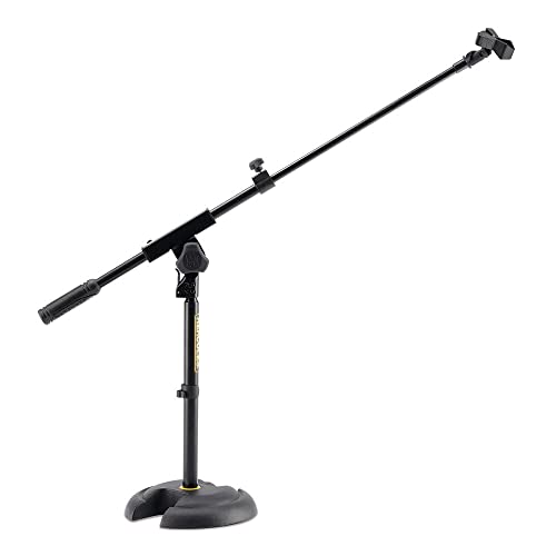 Hercules Stands MS120B Low Profile H Base Microphone Stand - with Boom Mic Clip - Image 2