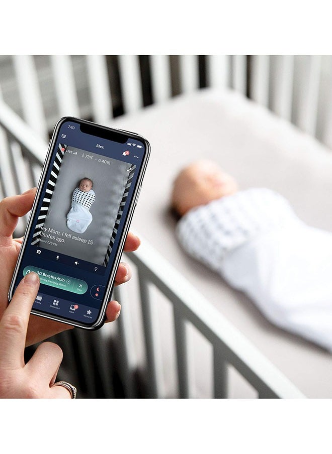 Nanit - Pro Complete Baby Monitoring System Bundle Includes 1080P Over The Cot Camera, Travel Multi - Stand, Breathing Wear Bandtracks Newborn Sleep And Breathing Motion Sensor - Free, White, 1 Count - Image 1