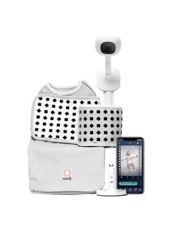 Pro Complete Baby Monitoring System Bundle Includes 1080P Over The Cot Camera, Travel Multi - Stand, Breathing Wear Bandtracks Newborn Sleep And Breathing Motion Sensor - Free, White, 1 Count