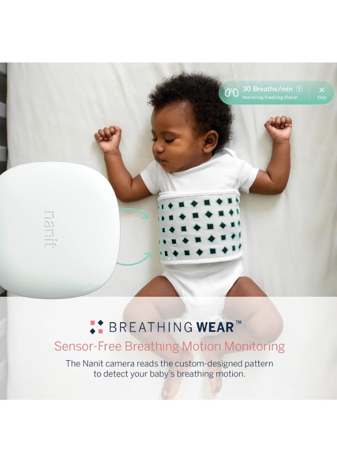 Nanit - Pro Complete Baby Monitoring System Bundle Includes 1080P Over The Cot Camera, Travel Multi - Stand, Breathing Wear Bandtracks Newborn Sleep And Breathing Motion Sensor - Free, White, 1 Count - Image 1