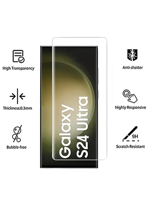 9D Nano Screen Protector For Samsung Galaxy S24 Ultra Full Edge-to-Edge Coverage Anti-Explosion Anti-Fingerprint From S-TOP