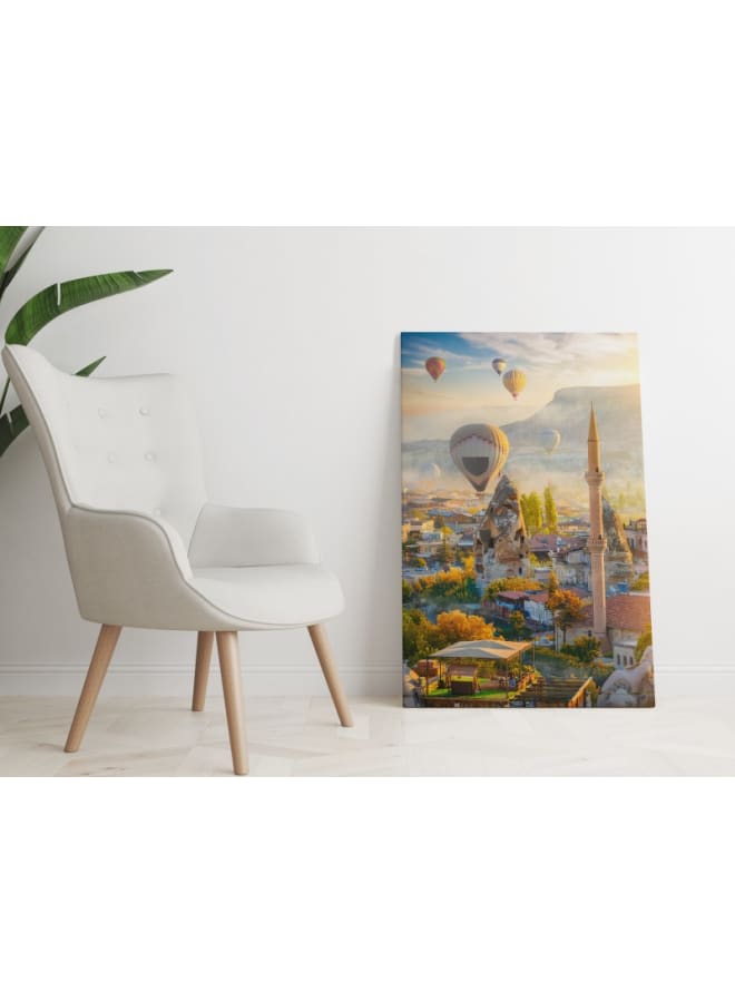 Home Gallery Mosque and air balloons Printed canvas wall art 120x80 - Image 4