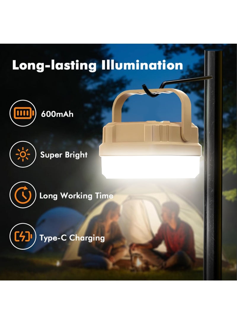 مصباح يدوي LED محمول قابل لإعادة الشحن عبر USB، مصباح خيمة تخييم، فانوس - Image 5