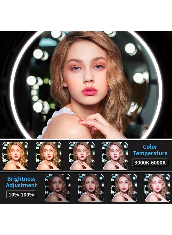 Eyelash LED Desk Light,20W Half Moon Lamp for Lash Extension with Phone Holder,Lighting for Beauty,Skincare,Lashes,Eyebrows,Tattoo Artists,Filming Content Creation,3 Colors Light Brightness Adjustab  - Image 3