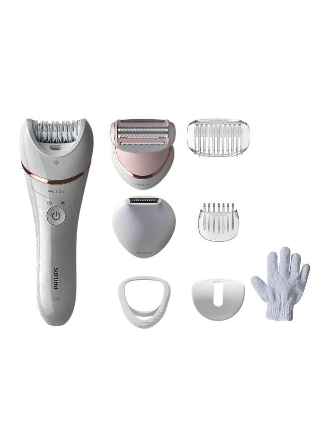 Philips Epilator Series 8000 Wet And Dry BRE720/01, 2 Years Warranty White/Pink - Image 1