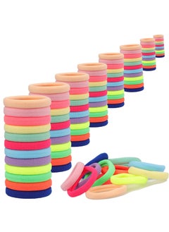 Antye 100Pcs Hair Ties  No Damage Seamless Elastic Pony Tail Holders For Thick or Thin Hair No Snag Dent or Breakage  Rainbow Color