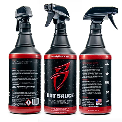 Boat Bling Hot Sauce Premium Hard Water Spot Remover w/High-Gloss Wax Sealants, 32 oz. - Image 2