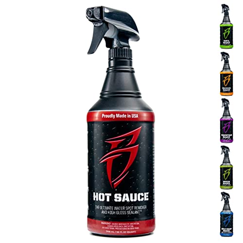 Boat Bling Hot Sauce Premium Hard Water Spot Remover w/High-Gloss Wax Sealants, 32 oz. - Image 1