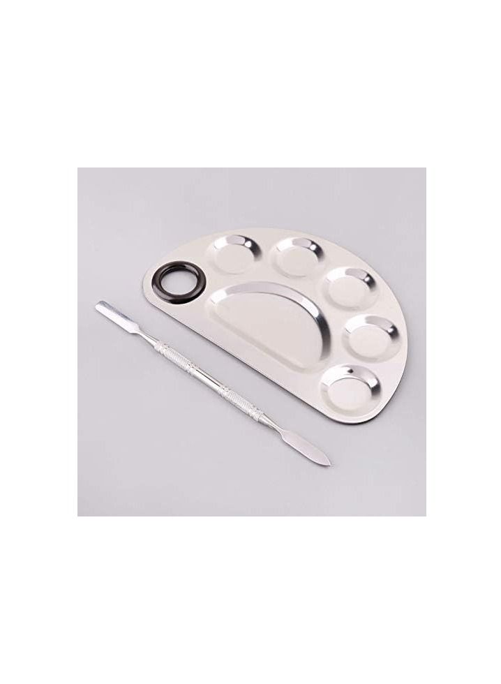 بلومنغ تايم علبة مكياج من الفولاذ المقاوم للصدأ مع عصا خلط فضي - Image 1