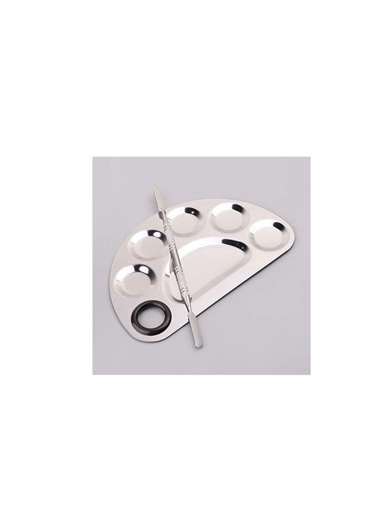 بلومنغ تايم علبة مكياج من الفولاذ المقاوم للصدأ مع عصا خلط فضي - Image 4