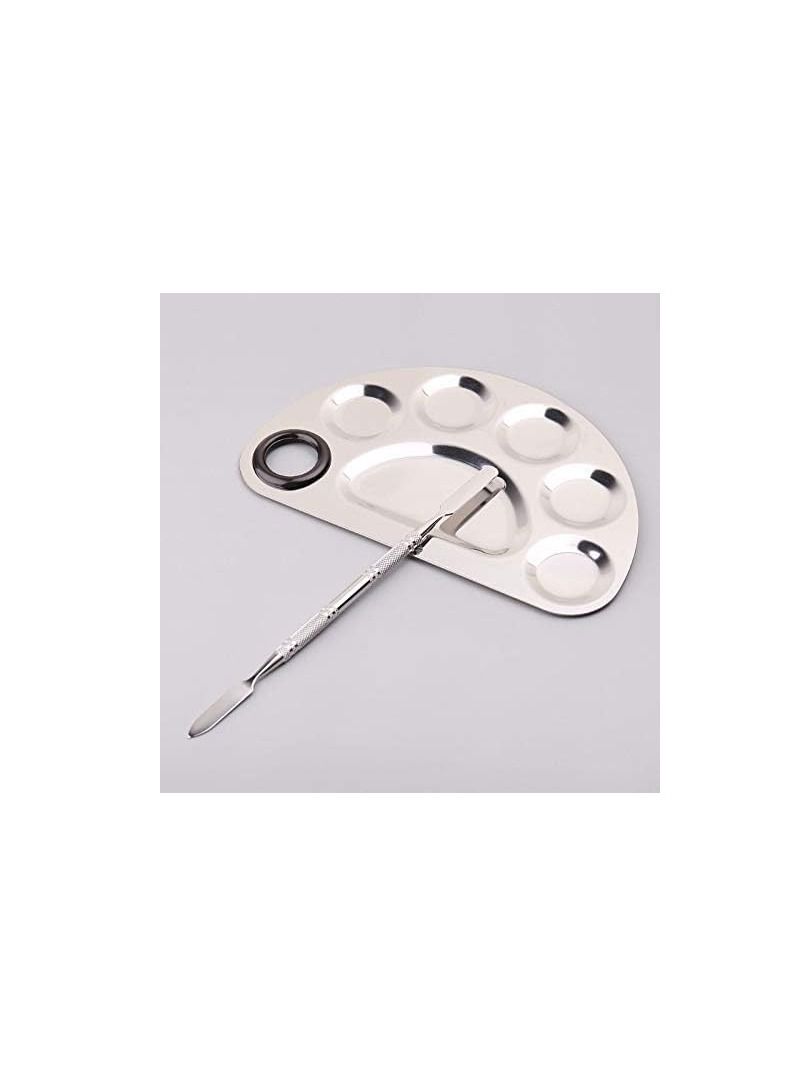 بلومنغ تايم علبة مكياج من الفولاذ المقاوم للصدأ مع عصا خلط فضي - Image 2