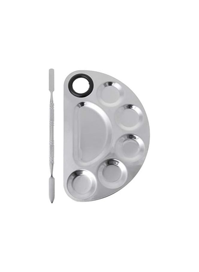 بلومنغ تايم علبة مكياج من الفولاذ المقاوم للصدأ مع عصا خلط فضي - Image 3