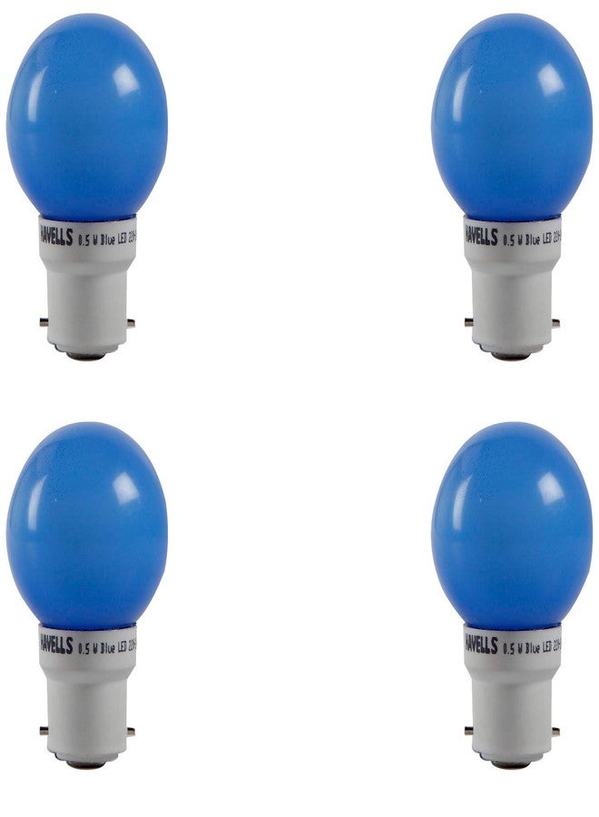 مصباح إضاءة هافيلز أدور LED بقوة 0.5 واط، قاعدة B22 (أزرق، عبوة من 4 مصابيح)
