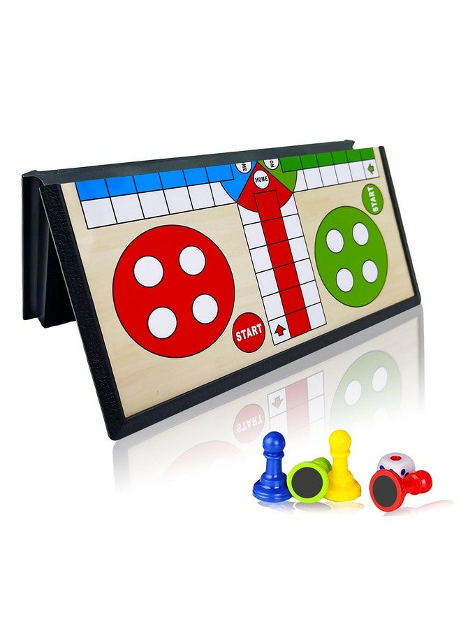 KIDAMI Magnetic Ludo Travel Board Game Set Folding Design And Light Weight Gift For Kids And Adults (8 Inches) - Image 1
