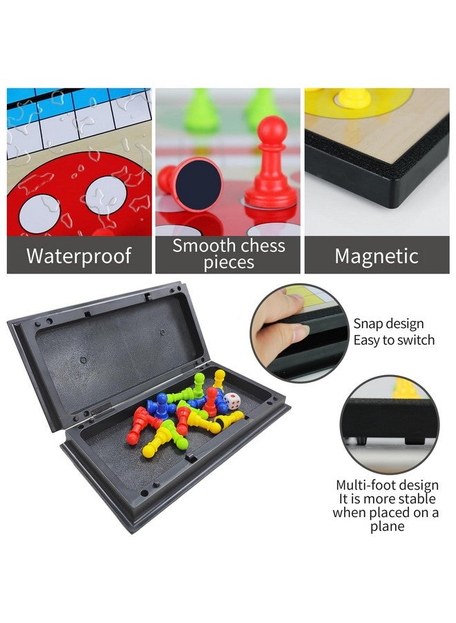 KIDAMI Magnetic Ludo Travel Board Game Set Folding Design And Light Weight Gift For Kids And Adults (8 Inches) - Image 2