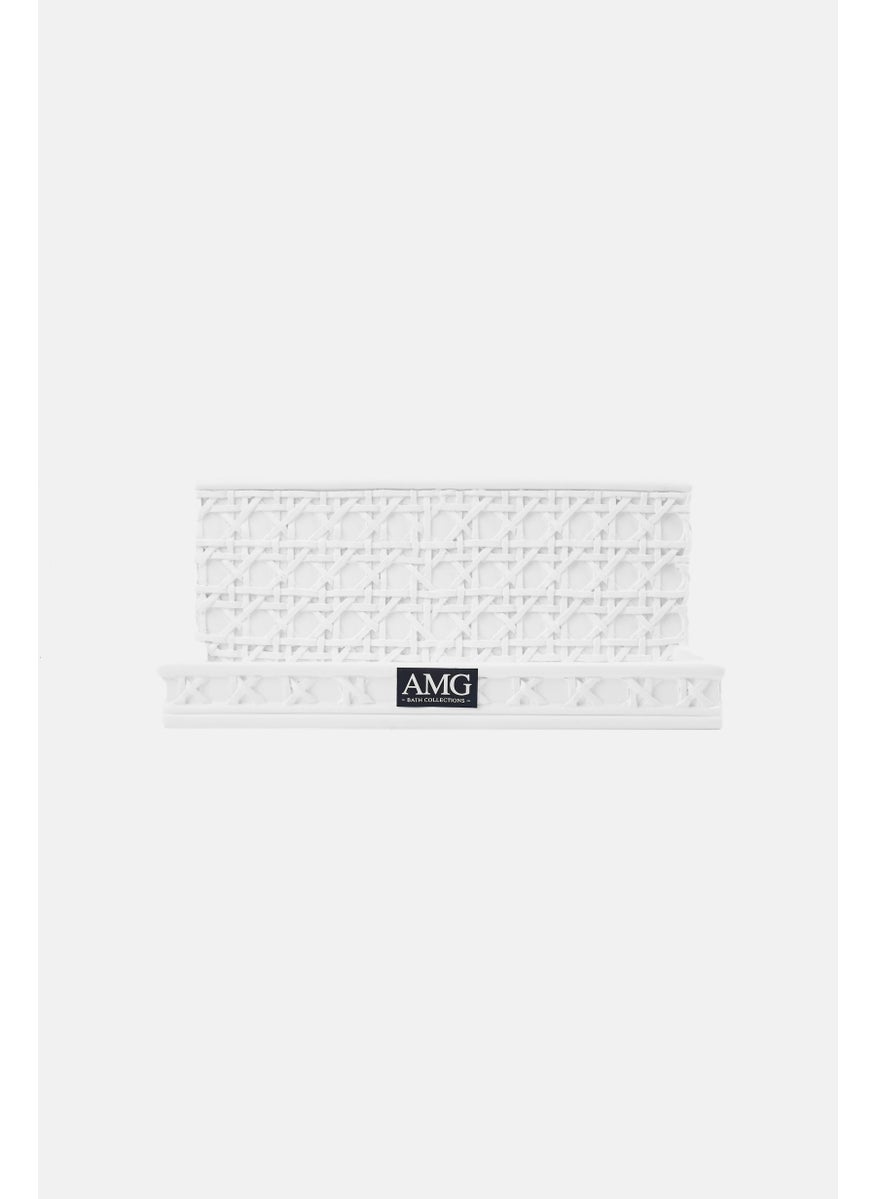 AMG - Ceramic Bathroom Toothbrush Holder, White - Image 1