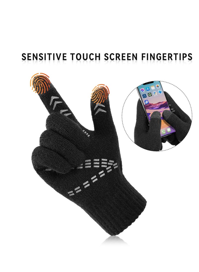 Winter Gloves for Men and Women, Thermal Gloves with Touch Screen Finger, Windproof Warm Glove for Cold Weather, for Driving, Running, Cycling, Hiking  - Image 4