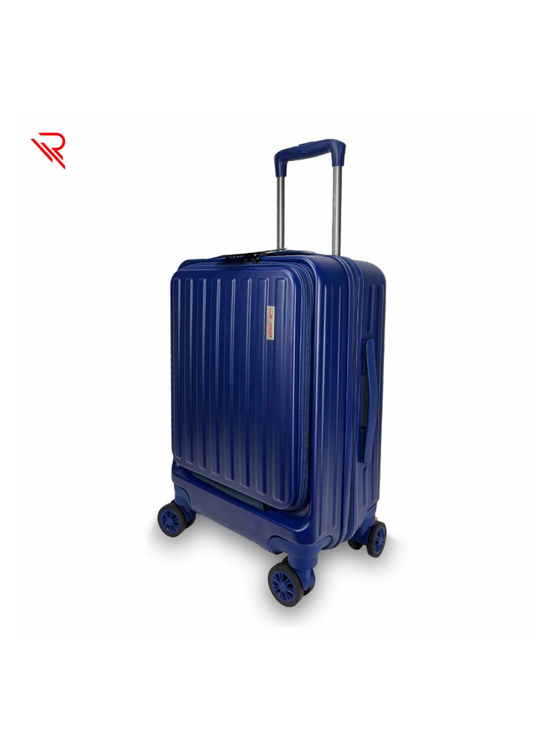 Reflection REFLECTION Business Travel 20"Carry On Luggage with Front Open Laptop Compartment|Hardside Suitcase|4 Spinner Wheels|Premium Quality|Professional look(Blue) - Image 3