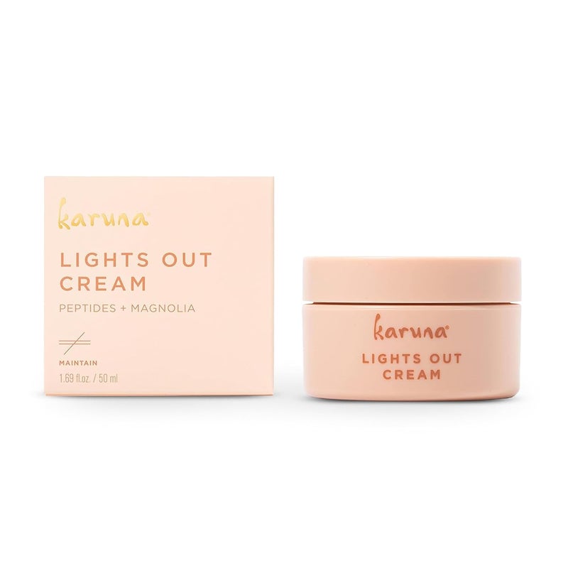 Karuna - Lights Out Cream Nighttime Moisturizer, Anti-Wrinkle Night Cream with Magnolia Fruit, Peptides and Hyaluronic Acid for Balance, Spot Remover and Line Remover for Deep Wrinkles, 50 ml