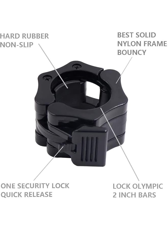 X spring Olympic Barbell Clamps 1 Pair Of 5Cm Barbell Clips Perfect For Stronglifts And Olympic Training Professional Quality Solid Abs Quick Release Locking Barbell Collars - Image 3