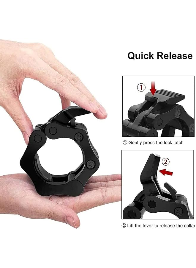 X spring Olympic Barbell Clamps 1 Pair Of 5Cm Barbell Clips Perfect For Stronglifts And Olympic Training Professional Quality Solid Abs Quick Release Locking Barbell Collars - Image 4