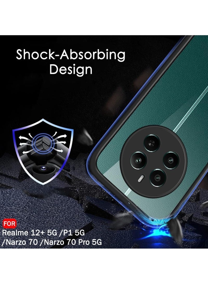 Hybrid Shockproof Back Cover Case for Realme 12 4G/ Realme 13 4G Camera Protection Bump | Hard Back Case PC & TPU, Crystal Clear Back - Image 3