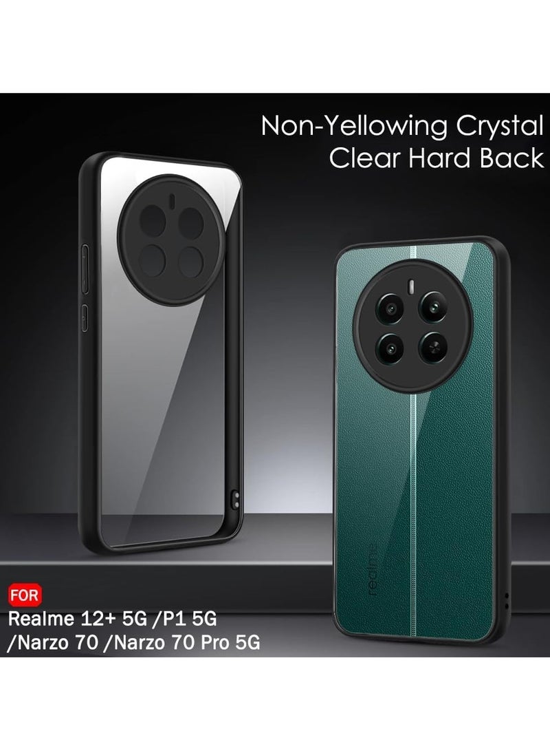 Hybrid Shockproof Back Cover Case for Realme 12 4G/ Realme 13 4G Camera Protection Bump | Hard Back Case PC & TPU, Crystal Clear Back - Image 5