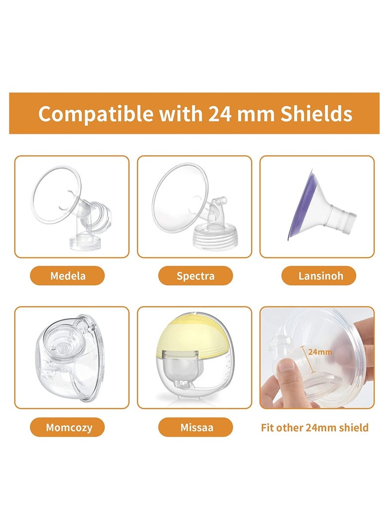 GNAFOTU Flange 17mm 19mm Inserts for momcozy S9/S12/S9pro/S12pro/Lansinoh/Bellababy Pump Parts Replace, Wearable Breast Pump Shield/Flange Insert to Reduce 24mm Down to 17mm/19mm, 4pcs  - Image 5
