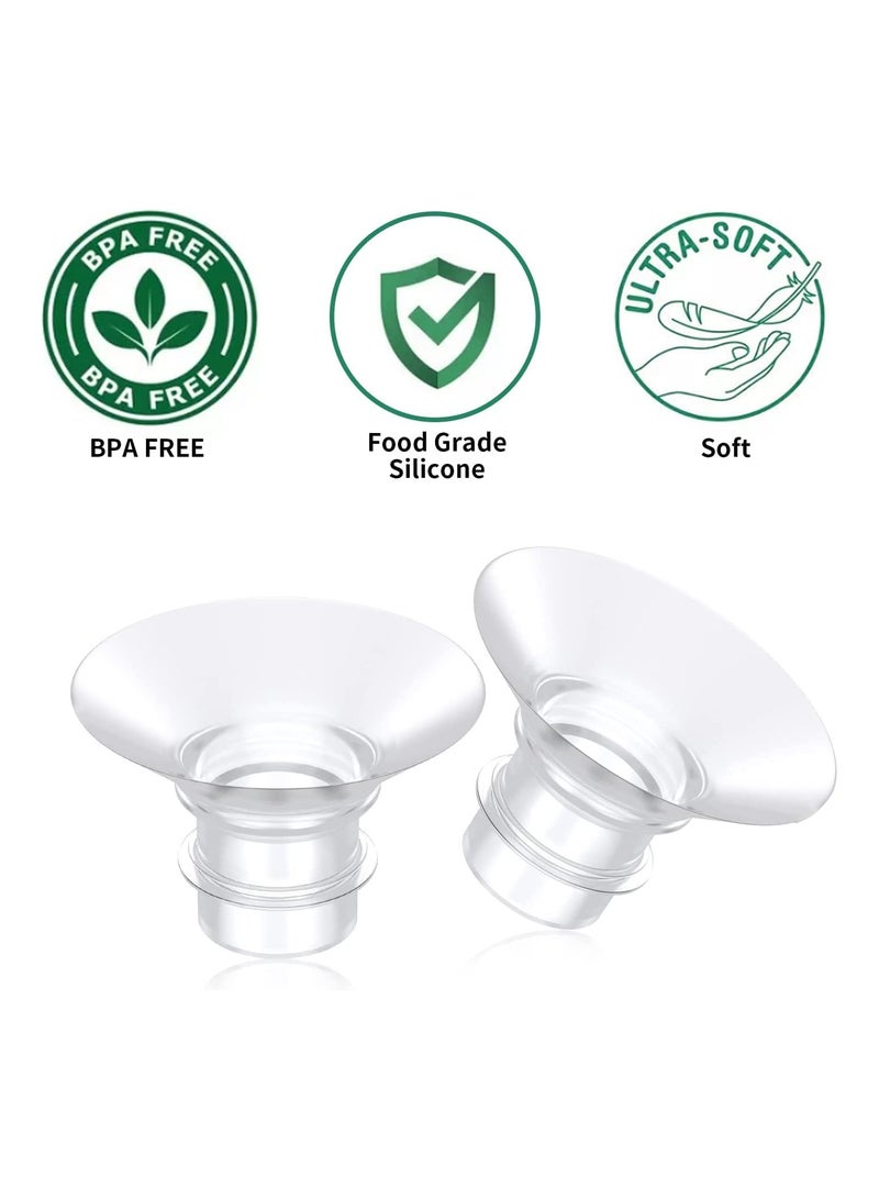GNAFOTU Flange 17mm 19mm Inserts for momcozy S9/S12/S9pro/S12pro/Lansinoh/Bellababy Pump Parts Replace, Wearable Breast Pump Shield/Flange Insert to Reduce 24mm Down to 17mm/19mm, 4pcs  - Image 4