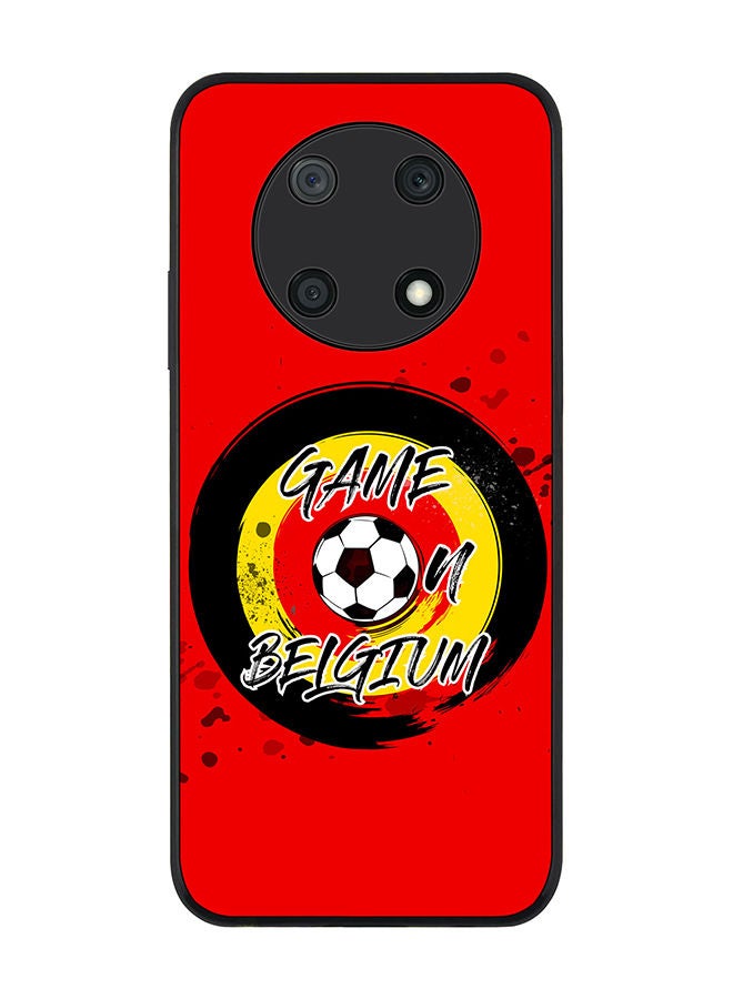 Stylizedd Rugged Black edge case for Huawei nova Y90 Slim fit Soft Case Flexible Rubber Edges Anti Drop TPU Gel Thin Cover - Game on Belgium - Image 1