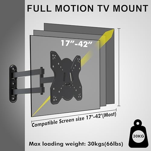 Target TT-1742-4TS (B4) Full Motion TV Wall Mount for 17-42 Inch Screens (VESA 200x200mm Max) - Image 3
