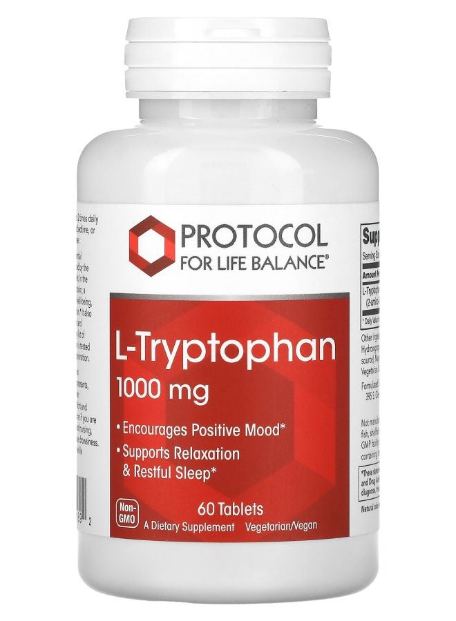 Protocol For Life Balance L-تريبتوفان 1000 ملغ 60 قرص