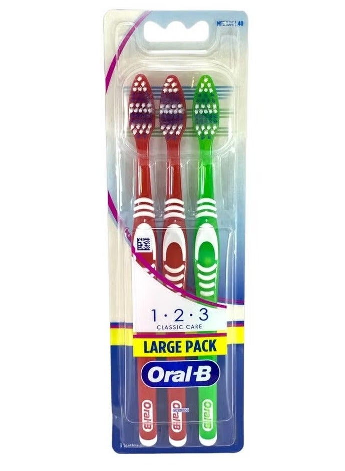 Oral-B 1.2.3 Classic Care Large Pack Manual Brush