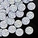 OIIKI 25PCS 20MM Rhinestones Decorations for Jewelry Making Clear Flat Back Carbochon Crystal Button Resin Diamond Ornaments Sparkle Round Faux Gems for DIY Jewelry Crafts Wedding Accessories - Image 2
