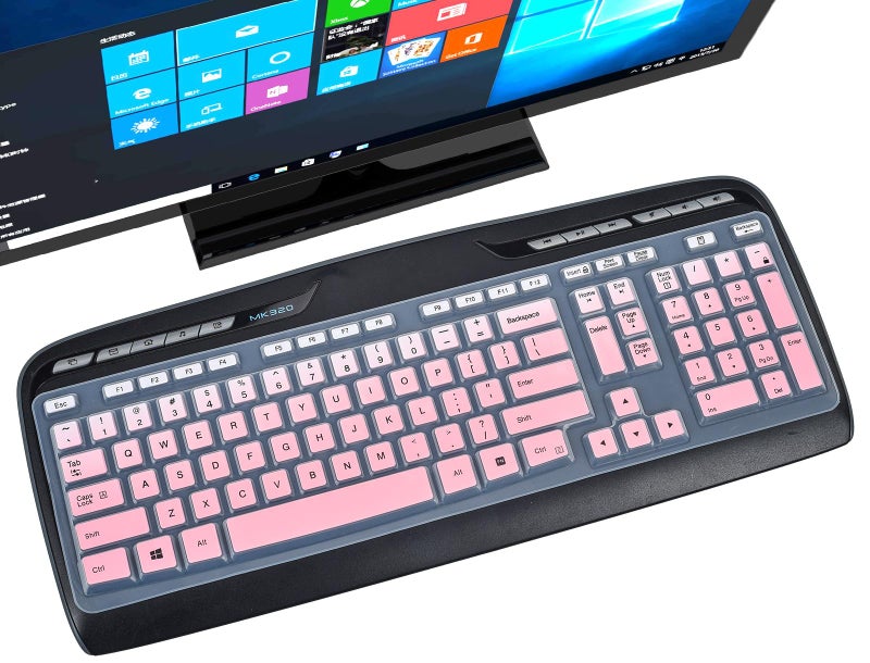 CASEDAO غطاء لوحة المفاتيح لـ MK320 MK330 K330 لوحة مفاتيح سطح المكتب اللاسلكية، ملحقات جلد لوحة المفاتيح MK320-YR002/Y-R0009 - وردي متدرج - Image 1